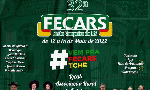 Pelotas será palco da 32ª FECARS
